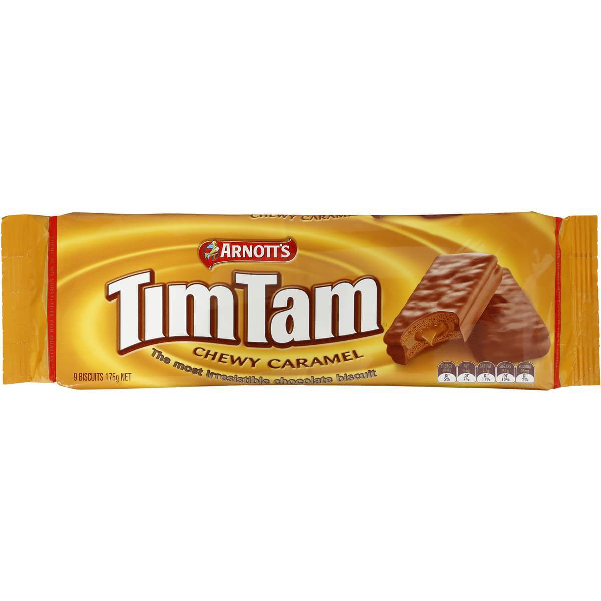 Arnotts Timtam Chewy Caramel Biscuits (9pk) HEAT SENSITIVE ITEM