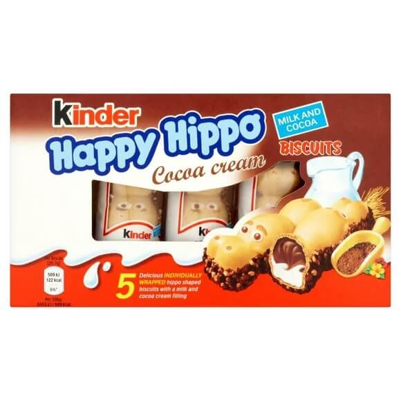Ferrero Kinder Happy Hippos (HEAT SENSITIVE ITEM - PLEASE ADD A THERMAL BOX TO YOUR ORDER TO PROTECT YOUR ITEMS 103g