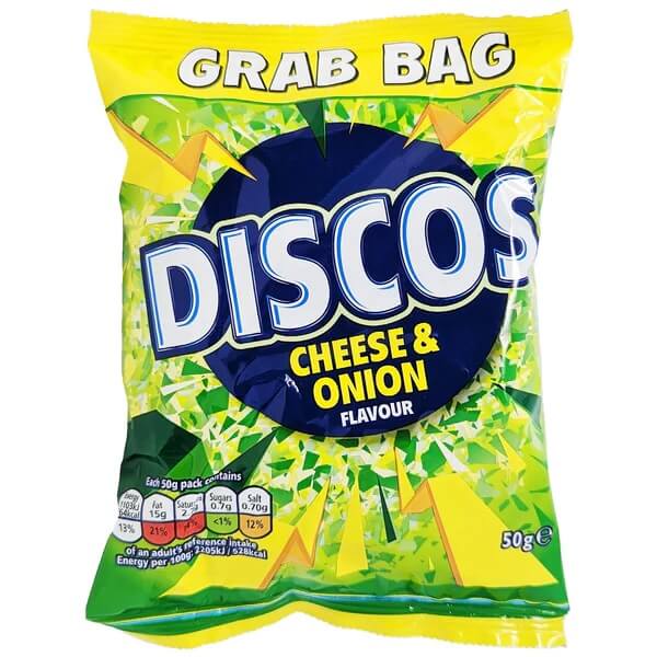 Discos Crisps Cheese And Onion Flavour 50g International Food Shop