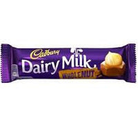 Cadbury Dairy Milk Wholenut Small Bar (HEAT SENSITIVE ITEM - PLEASE ADD A THERMAL BOX TO YOUR ORDER TO PROTECT YOUR ITEMS 45g