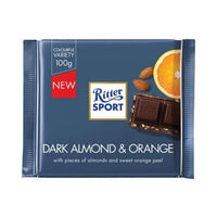 Ritter Sport Almond Orange with Dark Chocolate (HEAT SENSITIVE ITEM - PLEASE ADD A THERMAL BOX TO YOUR ORDER TO PROTECT YOUR ITEMS 100g