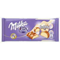 Milka Bubbly White Chocolate Bar (HEAT SENSITIVE ITEM - PLEASE ADD A THERMAL BOX TO YOUR ORDER TO PROTECT YOUR ITEMS 95g