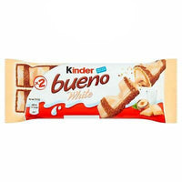 Kinder  Bueno Bar White Chocolate  (Pack of 2 Bars) (HEAT SENSITIVE ITEM - PLEASE ADD A THERMAL BOX TO YOUR ORDER TO PROTECT YOUR ITEMS 39g