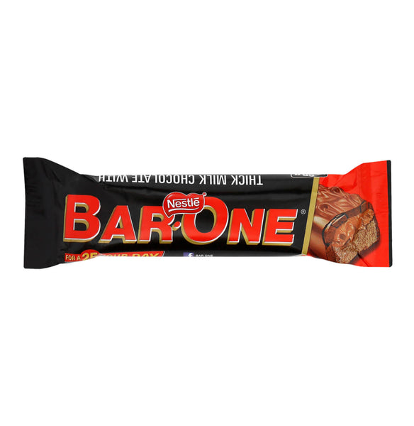 Nestle Bar One Original Bar (Kosher)  HEAT SENSITIVE ITEM. PLEASE ADD ITEM 122942 TO THE ORDER TO TRY TO PROTECT CHOCOLATES FROM HEAT DAMAGE. 52g