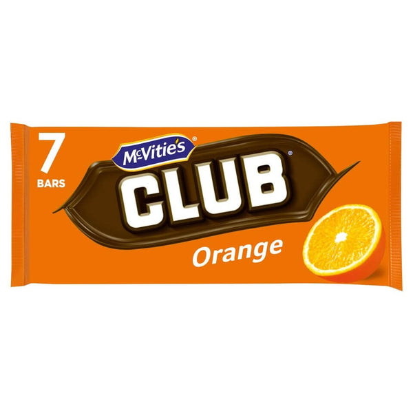 Jacobs (McVities) Club Bars Orange 7pk (HEAT SENSITIVE ITEM - PLEASE ADD A THERMAL BOX TO YOUR ORDER TO PROTECT YOUR ITEMS 154g