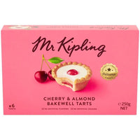 Mr Kipling Cherry and Almond Bakewell Tarts (Pack of Six tarts) 250g