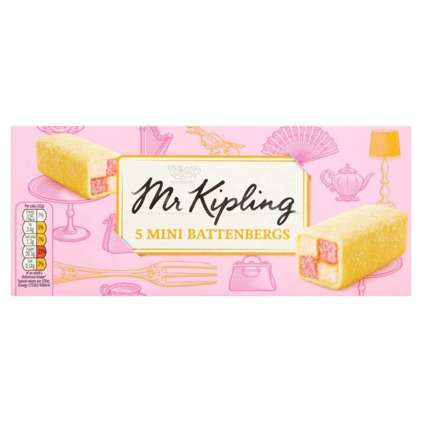 Mr Kipling Mini Battenberg Cakes (Pack of Five) 180g