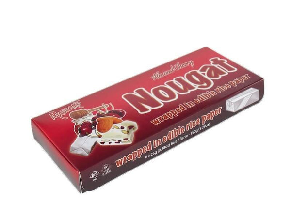 Massams Nougat Almond Cherry Box (Pack of Six Bars) (Kosher) 150g