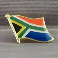 African Hut South African Flag Pin Badge 10g