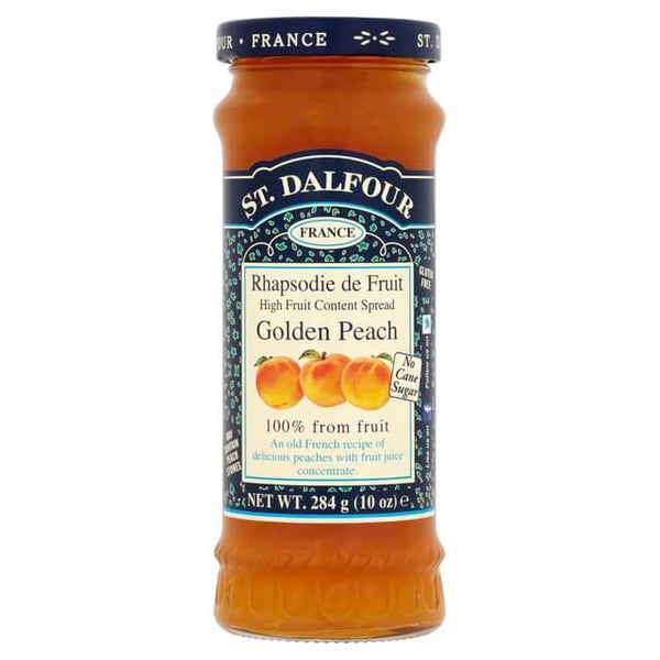 St Dalfour Heritage Peach Fruit Spread , An Old French Recipe 100% Fruit, No Cane Sugar. 284g