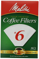 Melitta White No. 6 Coffee Filters (40 Cone Filters) 145g