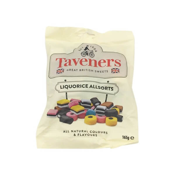 Taveners Liquorice Allsorts Bag 165g