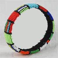 African Hut Beaded Bangle Thin Zulu Colours (Beadwork Varies) 20g