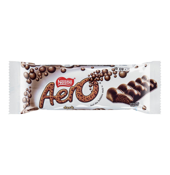 Nestle Aero Dark Chocolate Small Bar (Kosher)  HEAT SENSITIVE ITEM. PLEASE ADD ITEM 122942 TO THE ORDER TO TRY TO PROTECT CHOCOLATES FROM HEAT DAMAGE. 40g