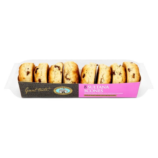 Haywood and Padgett Frozen English Sultana Scone (Pack of 8) This item ships frozen and will arrive thawed and needs to be re-frozen upon receipt. The 3-Day Select shipping option is required when shipping this item. 536g