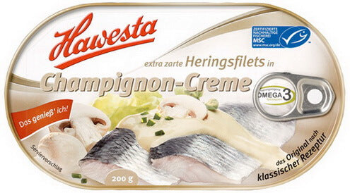 Hawesta Herring Filets in Champignon Creme 200g