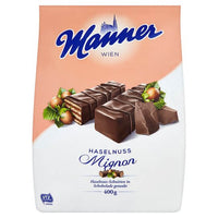 BEST BY APRIL 2024: Manner Wafers Hazelnut Dark Chocolate 400g
