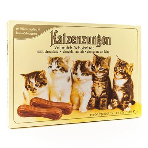 Sarotti Milk Chocolate Cats Tounges  HEAT SENSITIVE ITEM. PLEASE ADD ITEM 122942 TO THE ORDER TO TRY TO PROTECT CHOCOLATES FROM HEAT DAMAGE. 100g
