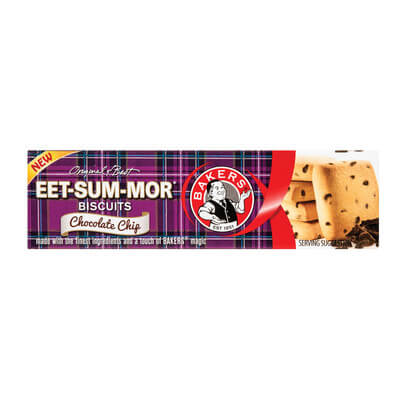 Bakers Eet Sum Mor Chocolate Chip Shortbread Biscuits (Kosher) 200g