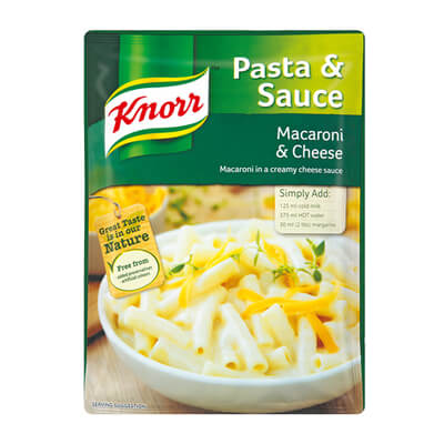 BEST BY MARCH 2025: Knorr Sauce - Macaroni and Cheese Pasta and Sauce 128g