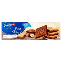 Bahlsen First Class Milk Chocolate Cookies  HEAT SENSITIVE ITEM. PLEASE ADD ITEM 122942 TO THE ORDER TO TRY TO PROTECT CHOCOLATES FROM HEAT DAMAGE. 125g