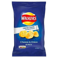 Walkers Crisps Cheese and Onion (Pack of 6 Bags) 150g