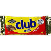 Jacobs Club Bars Milk Chocolate 5pk  HEAT SENSITIVE ITEM. PLEASE ADD ITEM 122942 TO THE ORDER TO TRY TO PROTECT CHOCOLATES FROM HEAT DAMAGE. 110g