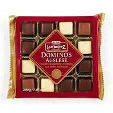 Lambertz Dominos Auslese Milk Dark and White Chocolate 200g