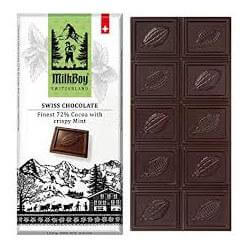 Milk Boy Swiss Chocolate - Mint Crisp with 72% Cocoa 100g