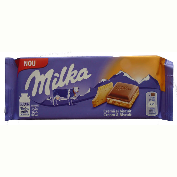 Milka Cream and Biscuit Bar 100g