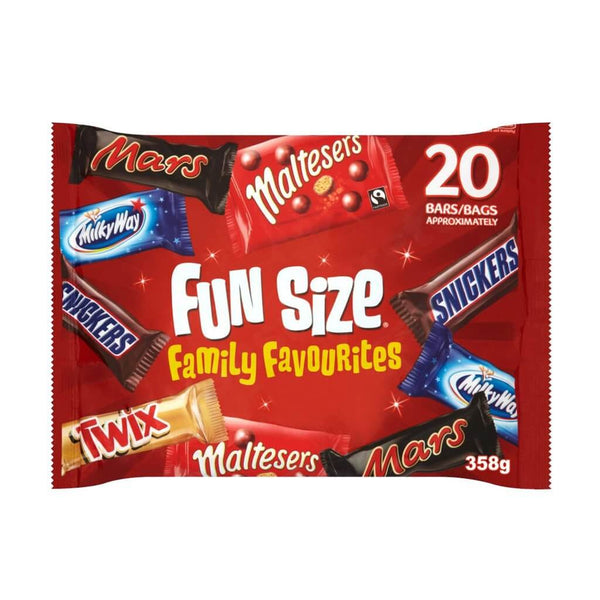 Mars Family Fun Size Favorites (HEAT SENSITIVE ITEM - PLEASE ADD A THERMAL BOX TO YOUR ORDER TO PROTECT YOUR ITEMS 358g