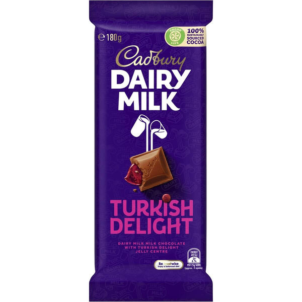 Cadbury Dairy Milk Turkish Delight (Australia) 180g