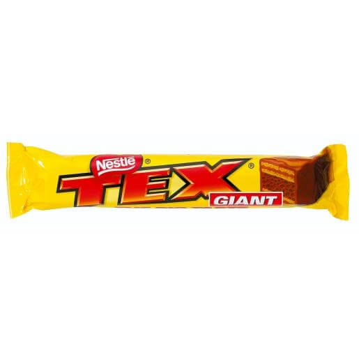 Nestle Tex Bar Giant (Kosher)  HEAT SENSITIVE ITEM. PLEASE ADD ITEM 122942 TO THE ORDER TO TRY TO PROTECT CHOCOLATES FROM HEAT DAMAGE. 58g