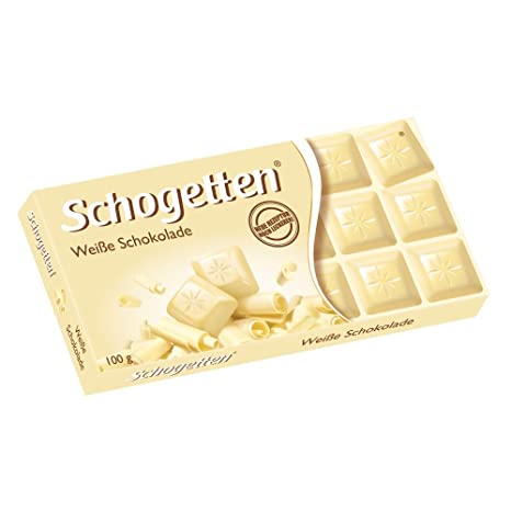 Schogetten White Chocolate Bar  HEAT SENSITIVE ITEM. PLEASE ADD ITEM 122942 TO THE ORDER TO TRY TO PROTECT CHOCOLATES FROM HEAT DAMAGE. 100g