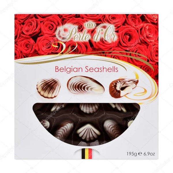 Perle D Or Classic Seashells Chocolates, Silky Chocolate Filled with Hazelnut Praline  HEAT SENSITIVE ITEM. PLEASE ADD ITEM 122942 TO THE ORDER TO TRY TO PROTECT CHOCOLATES FROM HEAT DAMAGE. 195g