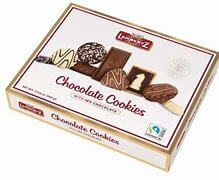 Lambertz Assorted Chocolate Cookies With Milk White and Dark Chocolate 500g
