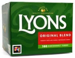 BEST BY JULY 2025: Lyons Original Blend Tea (Pack of 160 Tea Bags) 464g