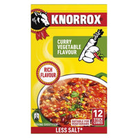 BEST BY APRIL 2024: Knorrox Stock Cubes 12 Blocks - Vegetable Curry 120g