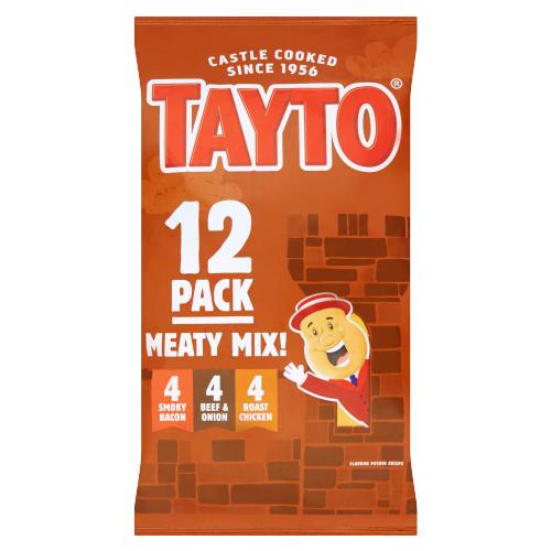 BEST BY JULY 2025: Tayto Meaty Crisp Mix 12pk 300g