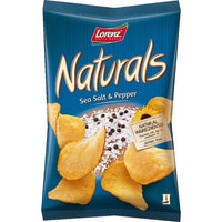 BEST BY APRIL 2024: Lorenz Natural Sea Salt and Pepper Chips In Bags 100g