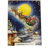 Advent Calendar Erikas Traditional Advent Calendar BLUE Santa and Sleigh 50g