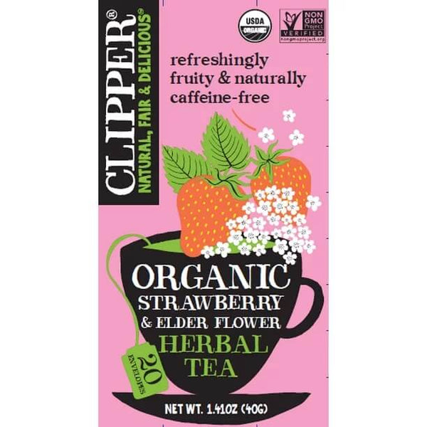 Clipper Organic Strawberry and Elderflower Tea (20) 40g