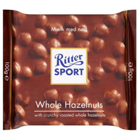 Ritter Sport Nut Perfection, Milk Chocolate Whole Hazelnuts (HEAT SENSITIVE ITEM - PLEASE ADD A THERMAL BOX TO YOUR ORDER TO PROTECT YOUR ITEMS 100g