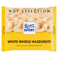 Ritter Sport Nut Perfection White Whole Hazelnuts (HEAT SENSITIVE ITEM - PLEASE ADD A THERMAL BOX TO YOUR ORDER TO PROTECT YOUR ITEMS 100g