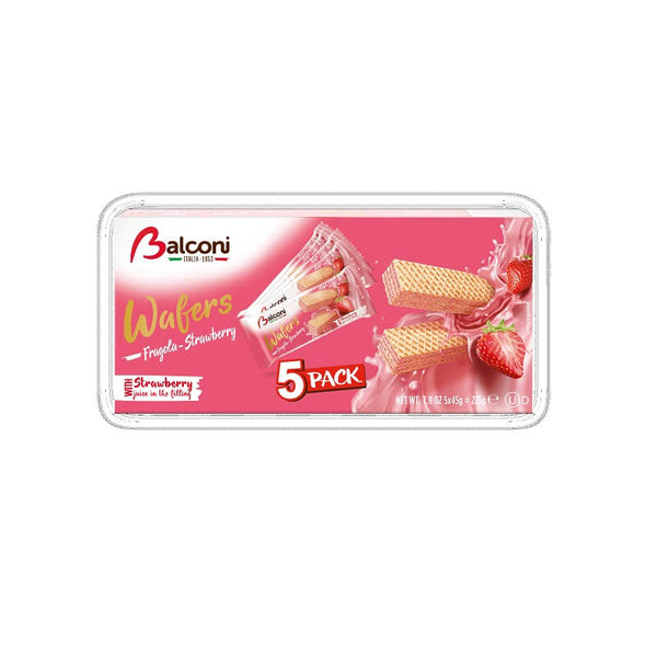 Balconi Strawberry Wafers 5pk 225g