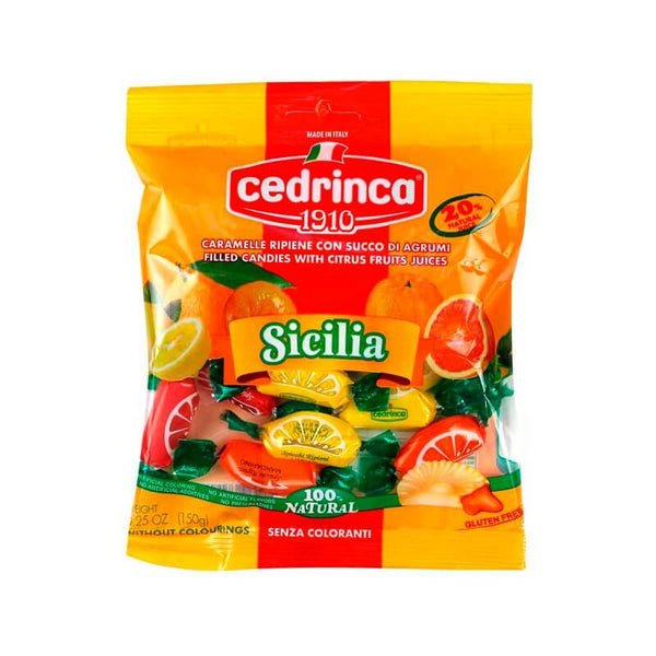 Cedrinca Sicilia Candy Filled With Citrus Juices 150g