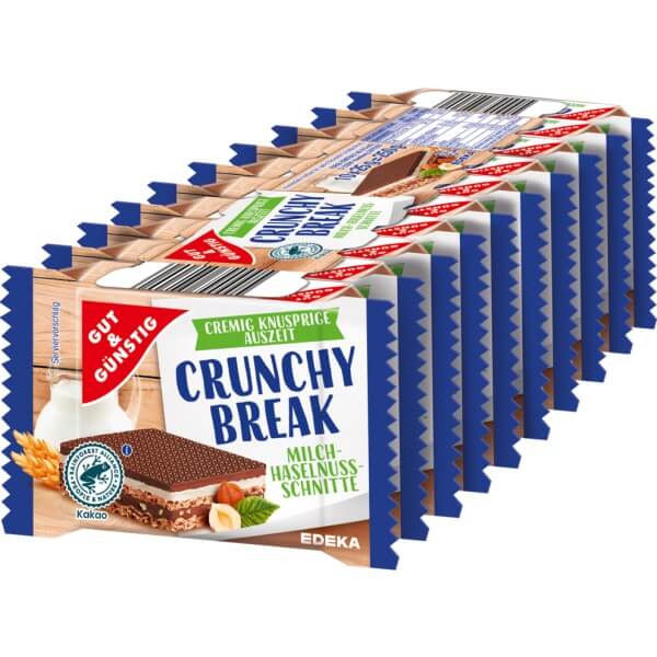 Gut And Gunstig Milch Haselnuss Waffel 250g