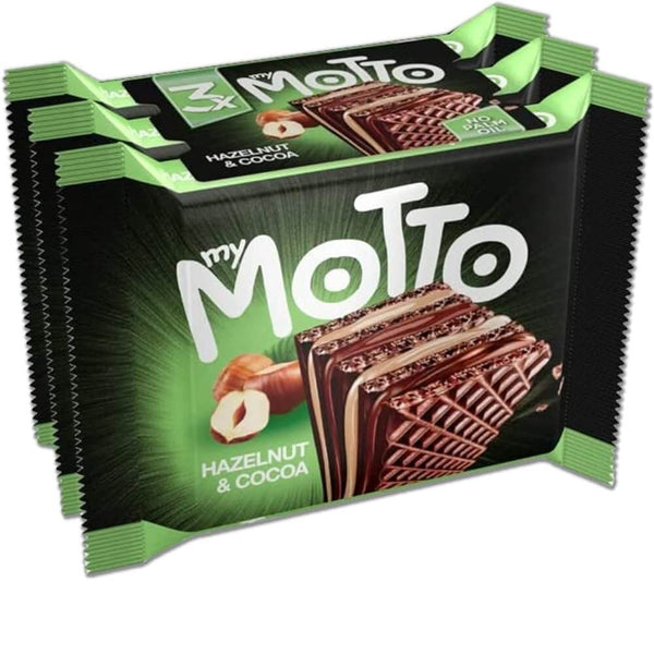 My Motto 3 Pack Wafer Cookie Hazelnut and Cocoa Cream 102g