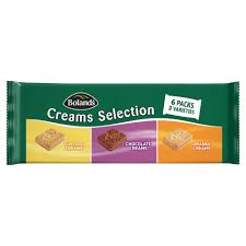 Bolands Creams Selection Digestive,Lemon,Coconut,Chcocolate,Orange and Custard  450g