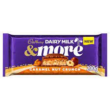 Cadbury Milk Caramel Nut Crunch Bar  HEAT SENSITIVE ITEM. PLEASE ADD ITEM 122942 TO THE ORDER TO TRY TO PROTECT CHOCOLATES FROM HEAT DAMAGE. 200g